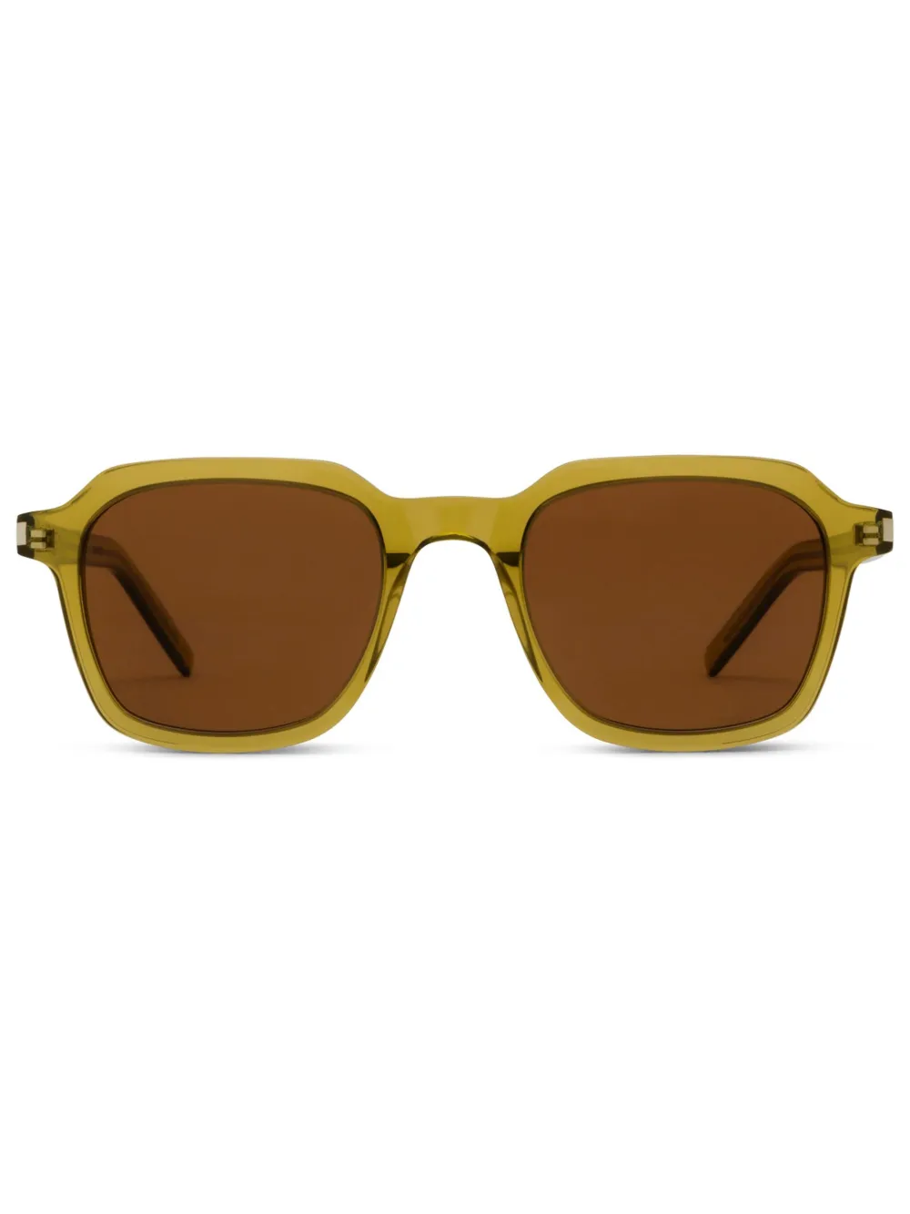 Saint Laurent Eyewear Zonnebril met logoprint Groen