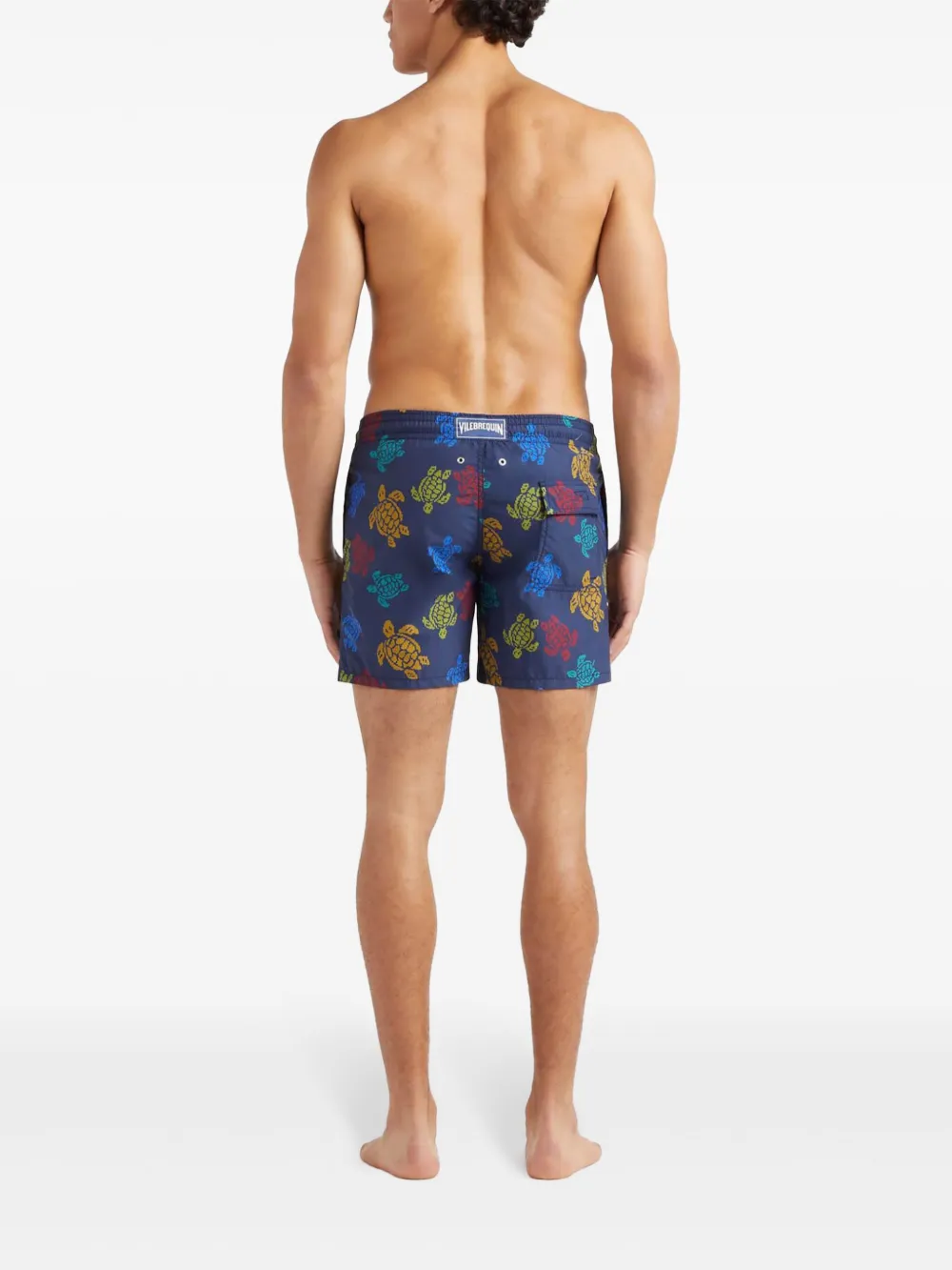 Vilebrequin x Falke Ronde des Tortues zwembroek Blauw
