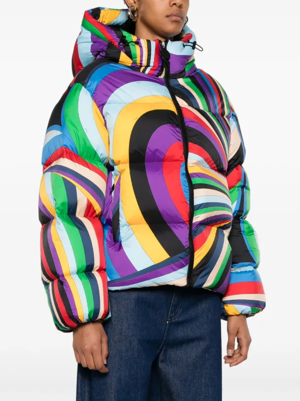 【送料&関税込】Pucci Multicolor Down Jacket Emilio Pucci Down Jacket Multicolor Women Size S Preowned