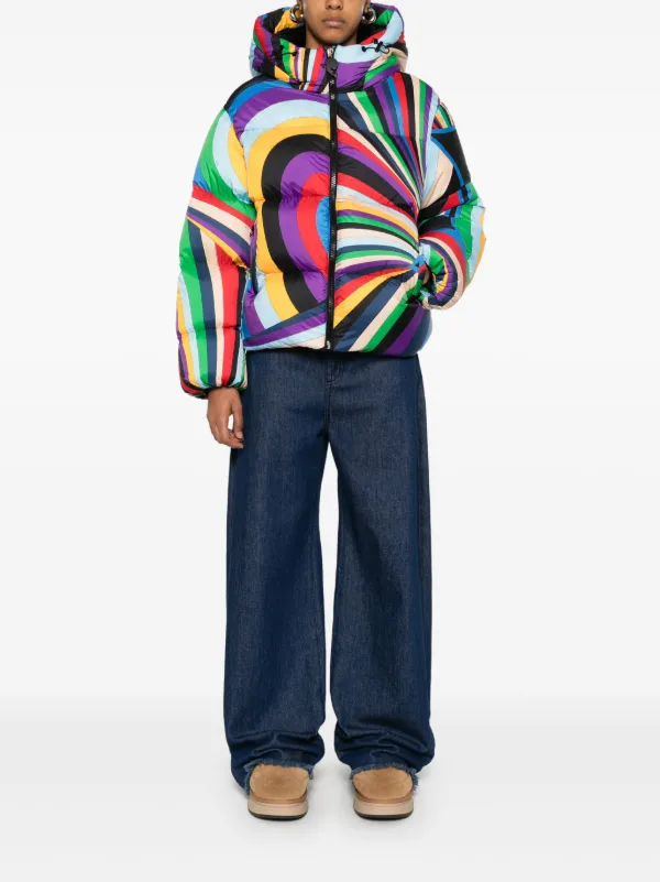 【送料&関税込】Pucci Multicolor Down Jacket Emilio Pucci Down Jacket Multicolor Women Size S Preowned