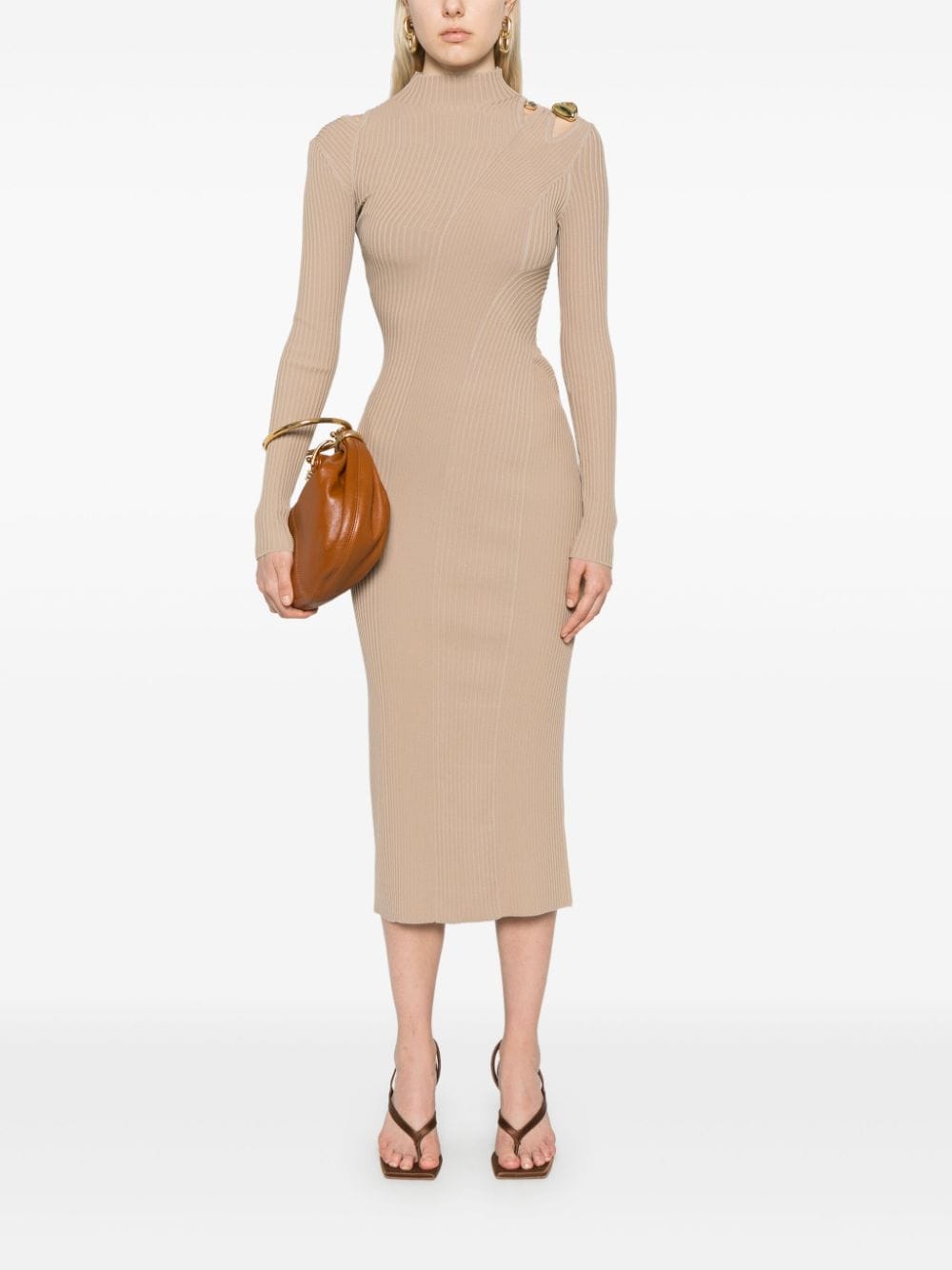 Cult Gaia Alyssa midi-jurk - Beige