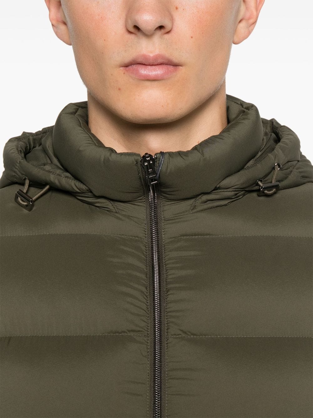 Shop Herno Detachable-hood Jacket In Green