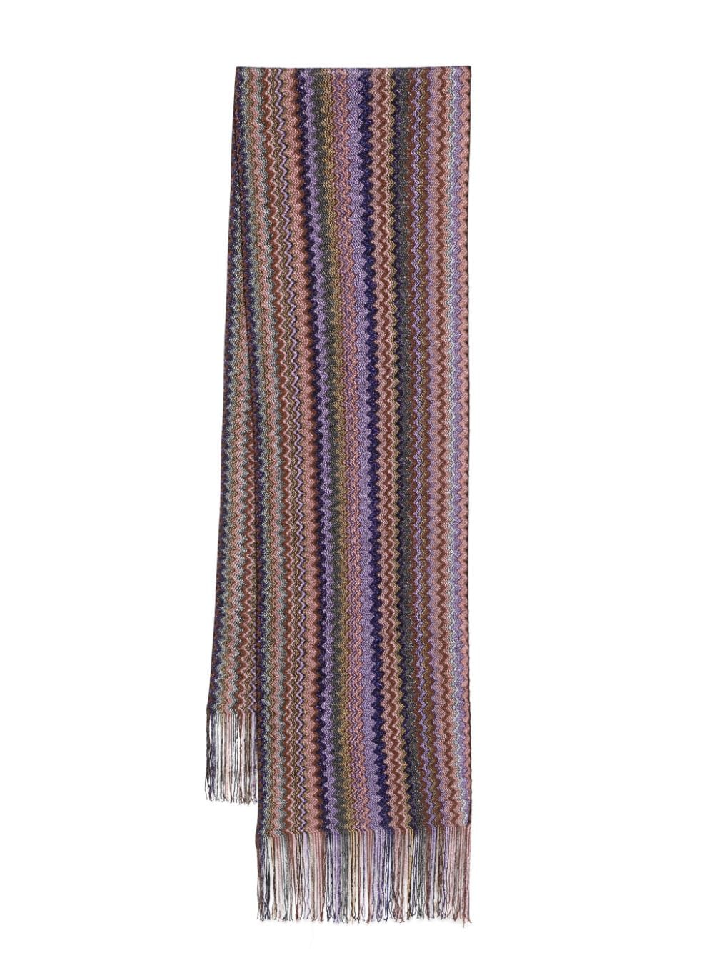 Missoni Zigzag Scarf In Blue