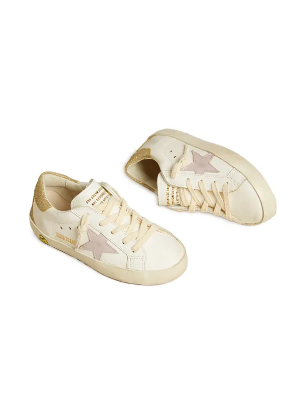 Golden  Superstar ホワイト/ゴールド Golden Goose Kids Super Star Sneakers | White | FARFETCH RO