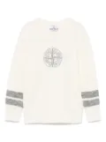 Stone Island Junior Compass-motif sweater - White