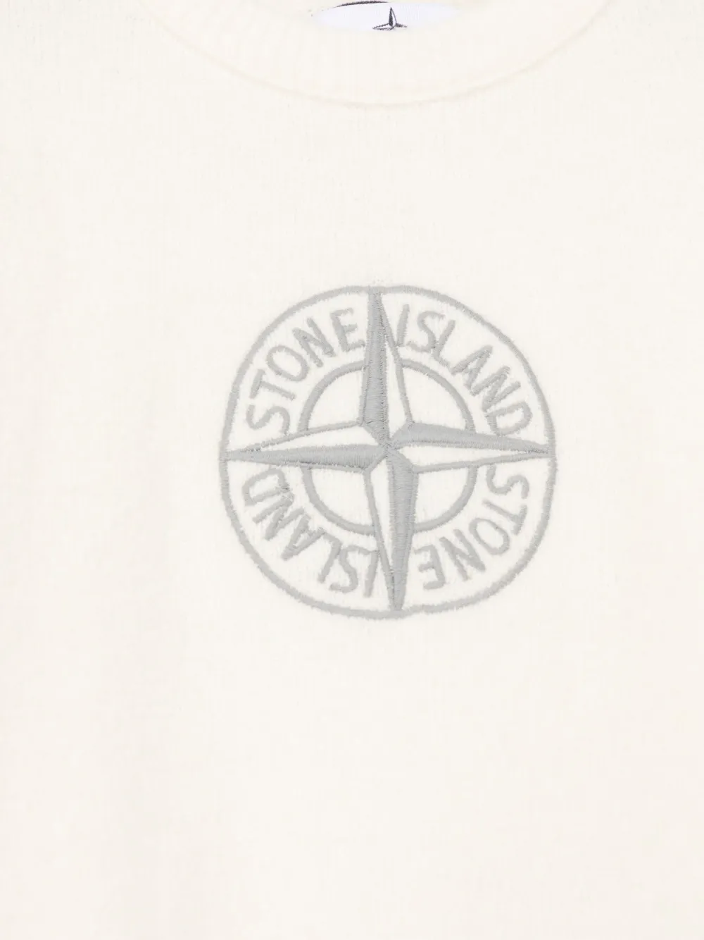 Stone Island Junior Trui met Compass-logopatch Wit