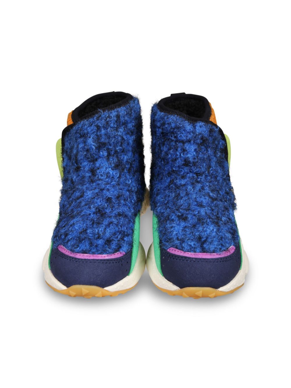 FLOWER MOUNTAIN KIDS panelled boots Blue