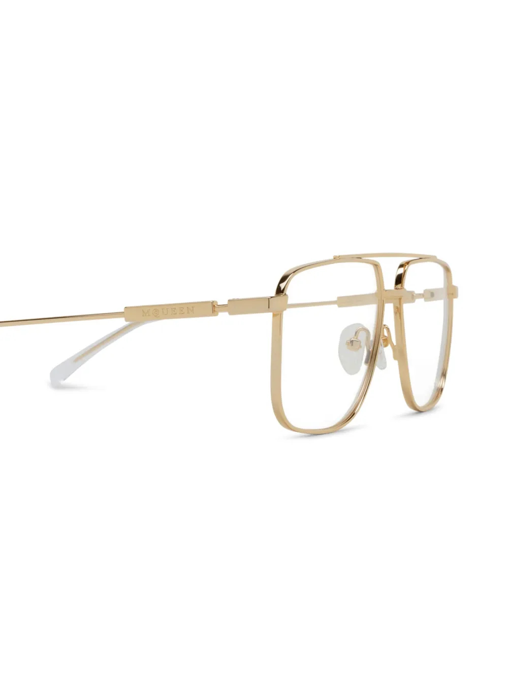 Alexander McQueen Eyewear Bril met oversized montuur Goud
