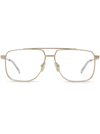 Alexander McQueen Eyewear Brille Mit Oversized Gestell Gold FARFETCH DE