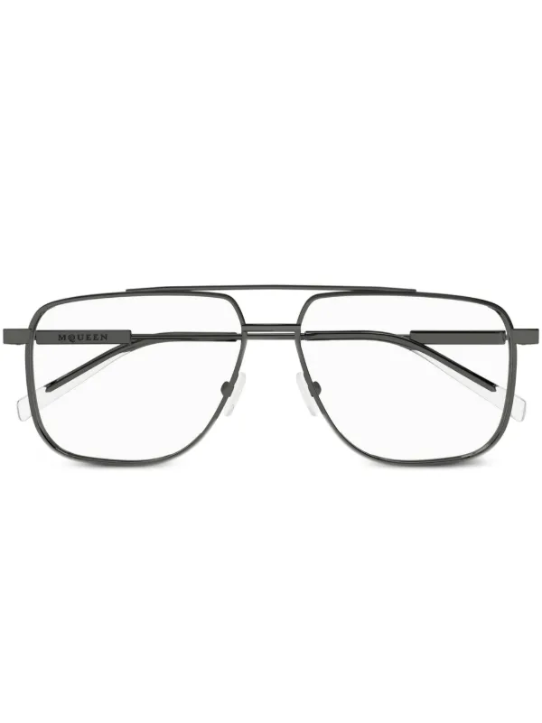 Alexander McQueen Eyewear oversize-frame Glasses Grey FARFETCH IN