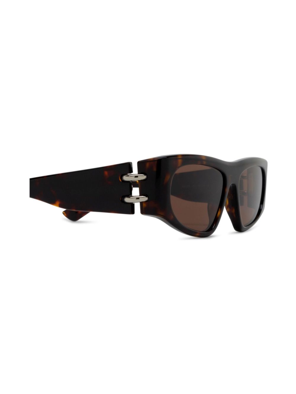 Alexander McQueen Eyewear Zonnebril met vierkant montuur Bruin