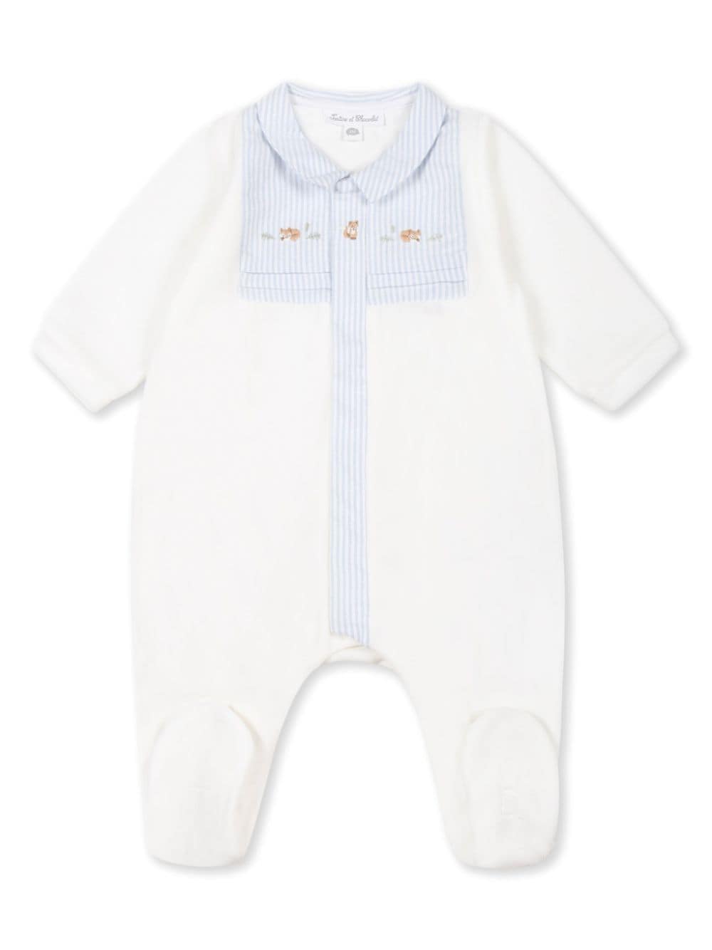 Tartine Et Chocolat stripe detailing romper - White