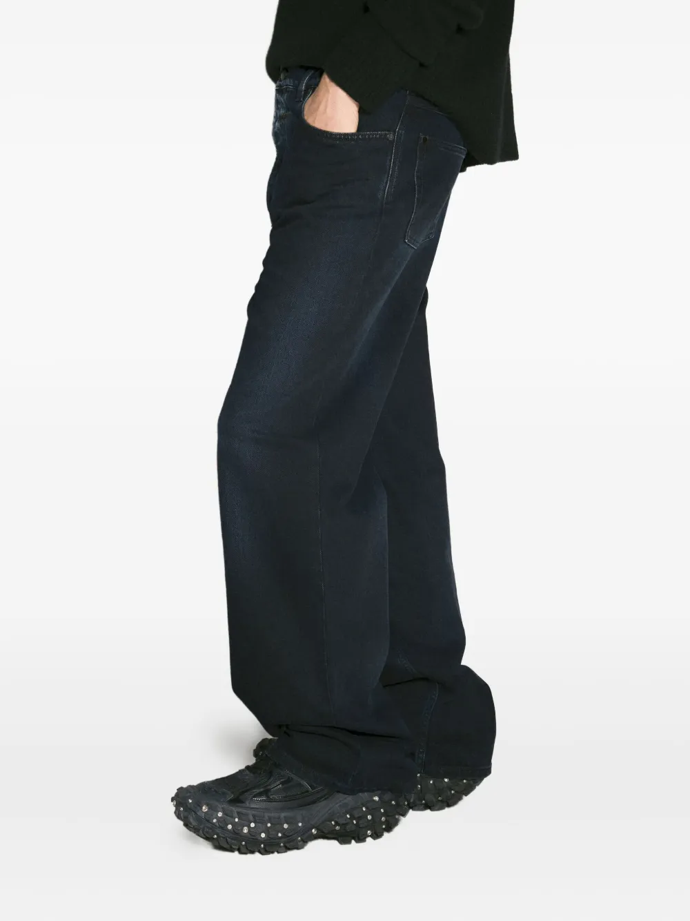 032c logo-patch jeans Blauw