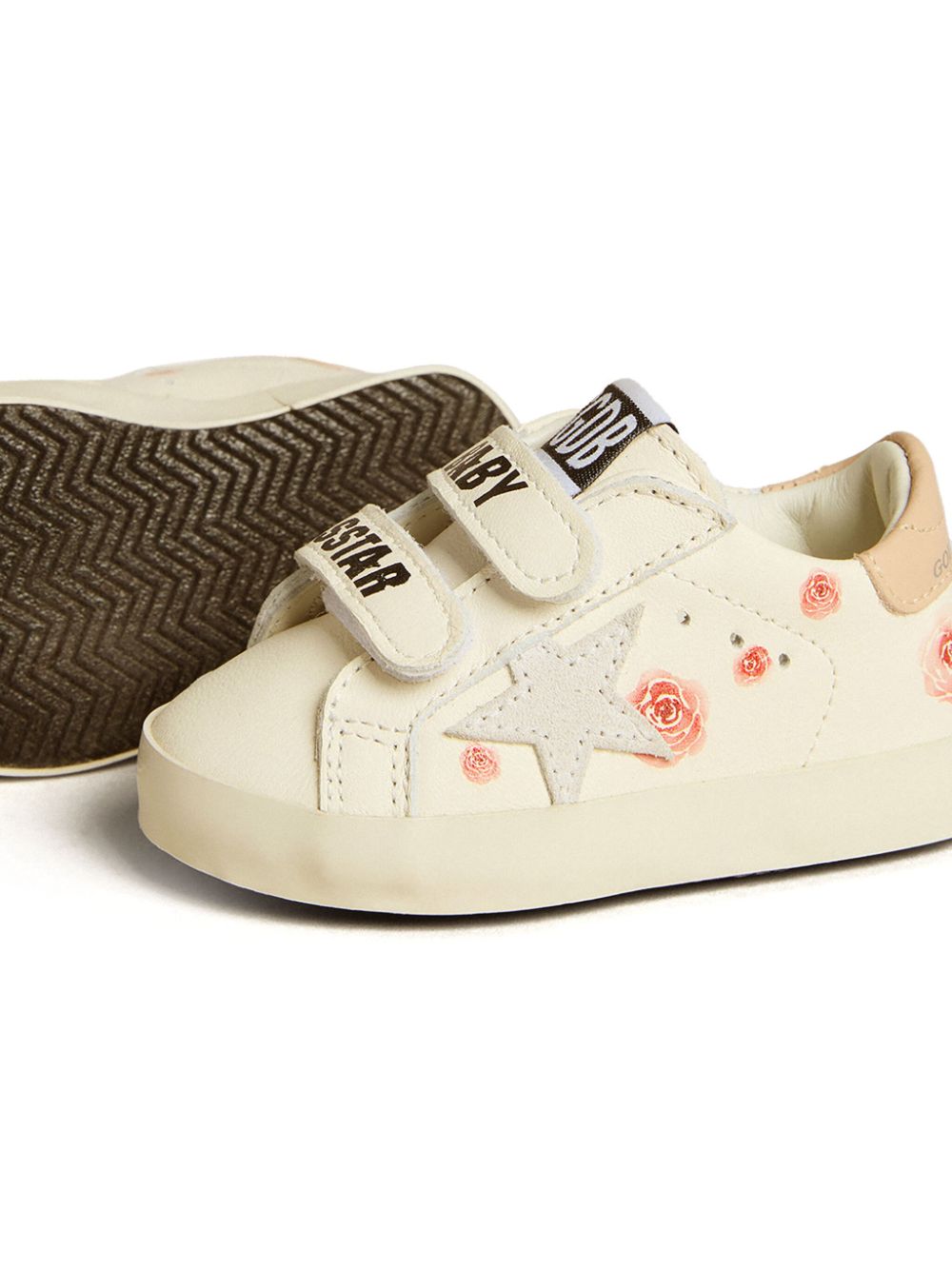 Golden Goose Kids Baby School leren sneakers Beige