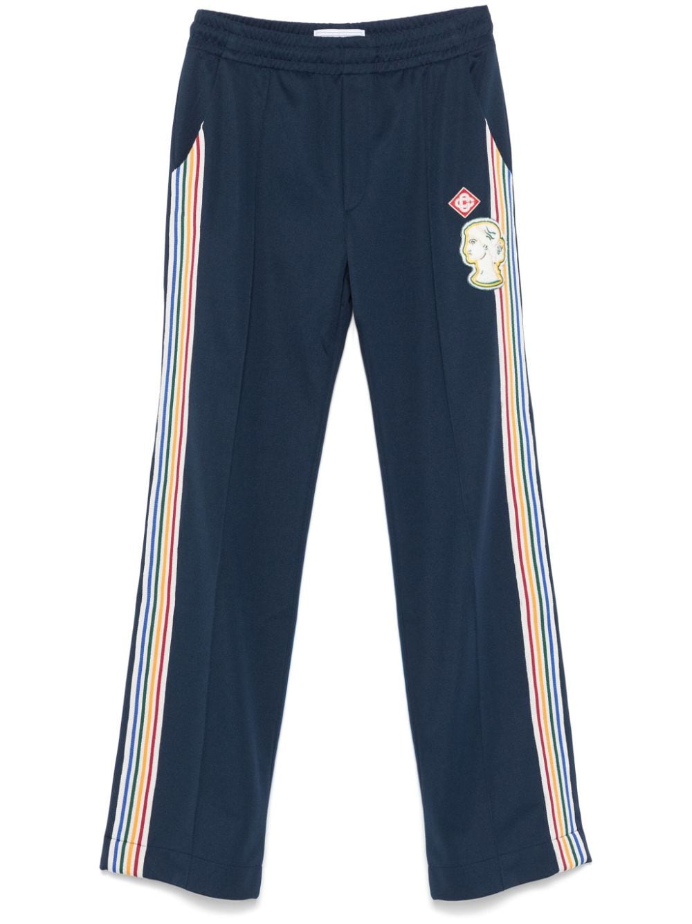 Shop Casablanca Striped-trim Track Pants In Blue