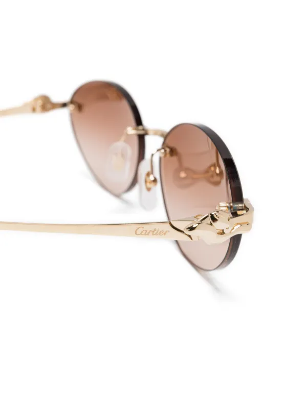Cartier Eyewear パンテール サングラス | ゴールドトーン | FARFETCH JP