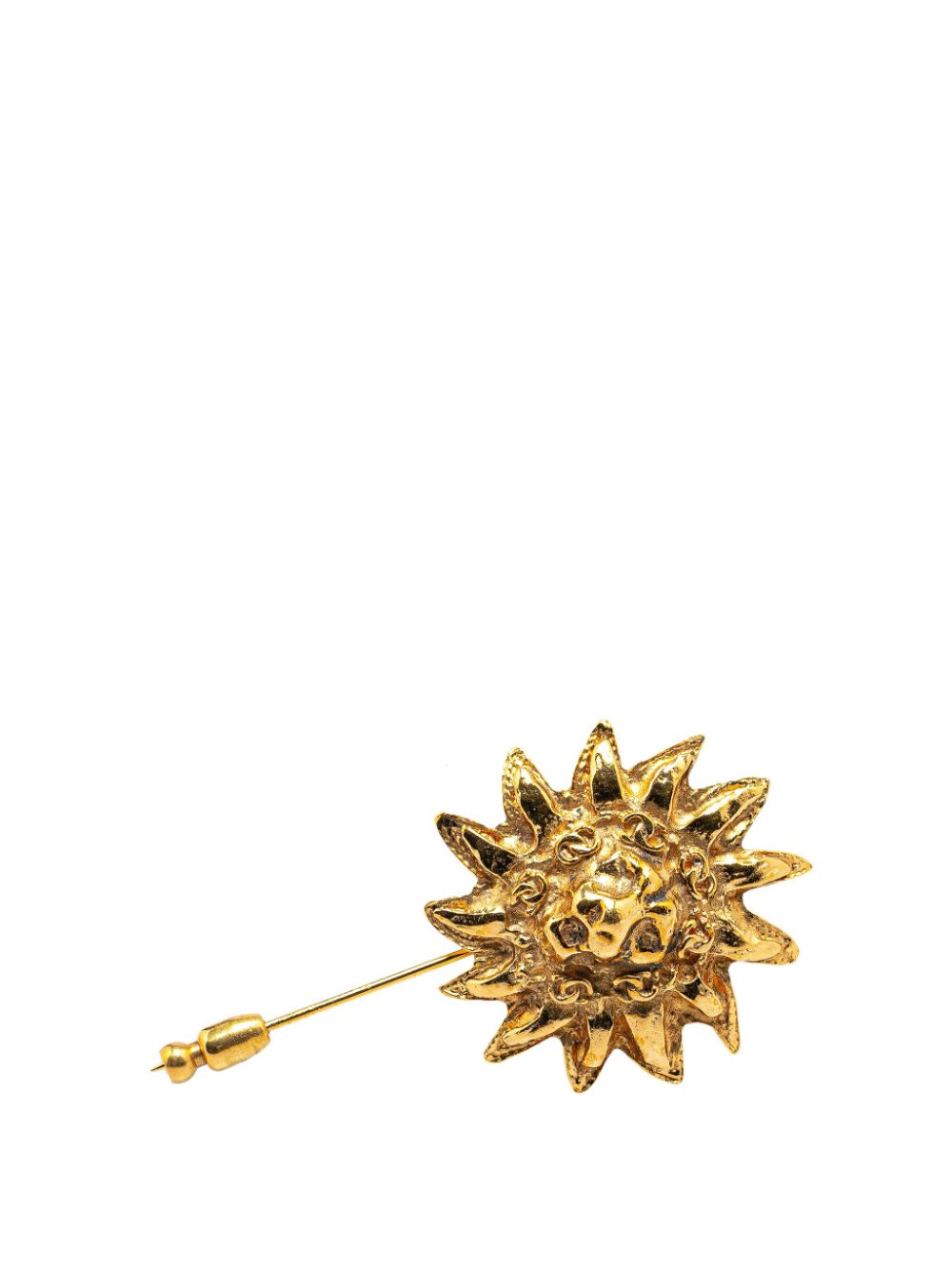 CHANEL Pre-Owned 1970-1980 Gold Plated Lion Pin costume brooch