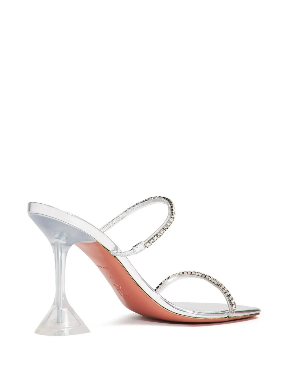 Amina Muaddi 95mm Gilda Heeled sandals Silver