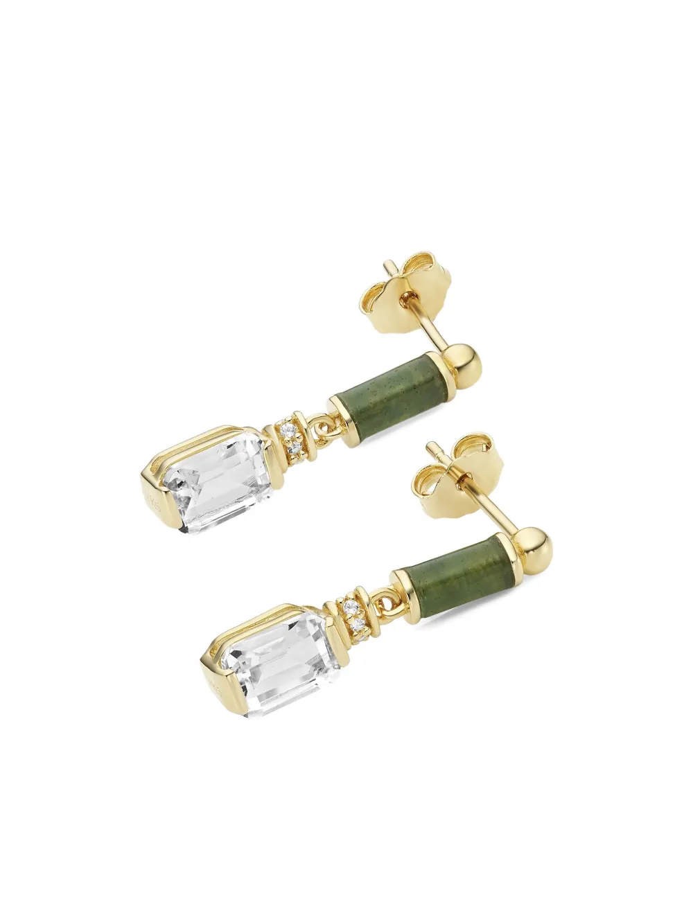 V JEWELLERY agate drop earrings | Image 2