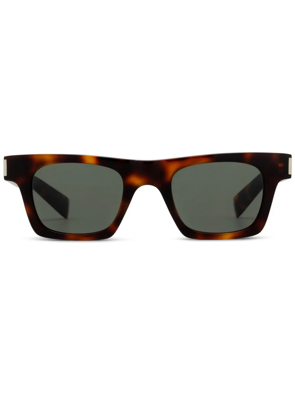 Saint Laurent Eyewear Zonnebril met logoprint Bruin