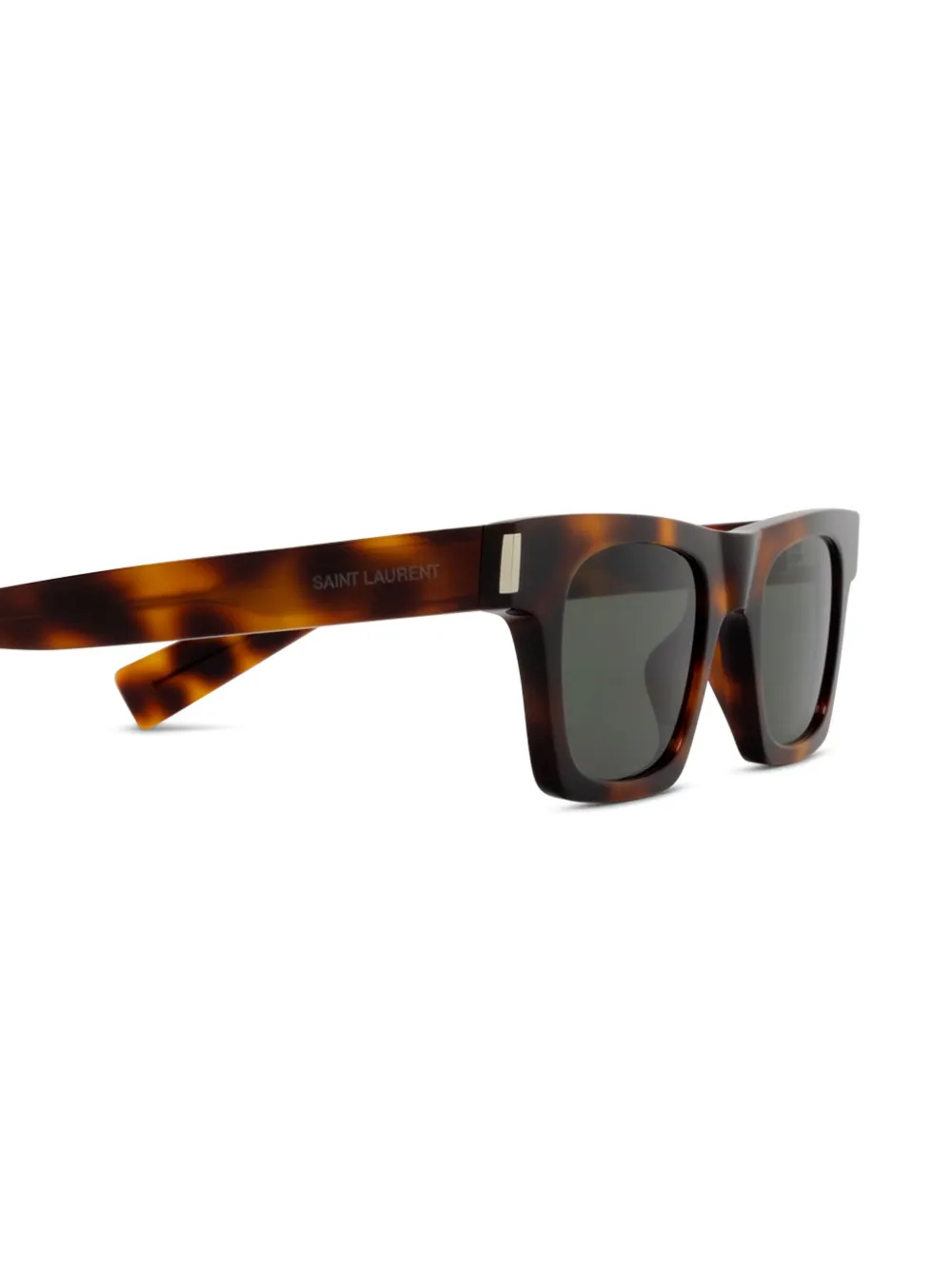 Saint Laurent Eyewear Zonnebril met logoprint Bruin