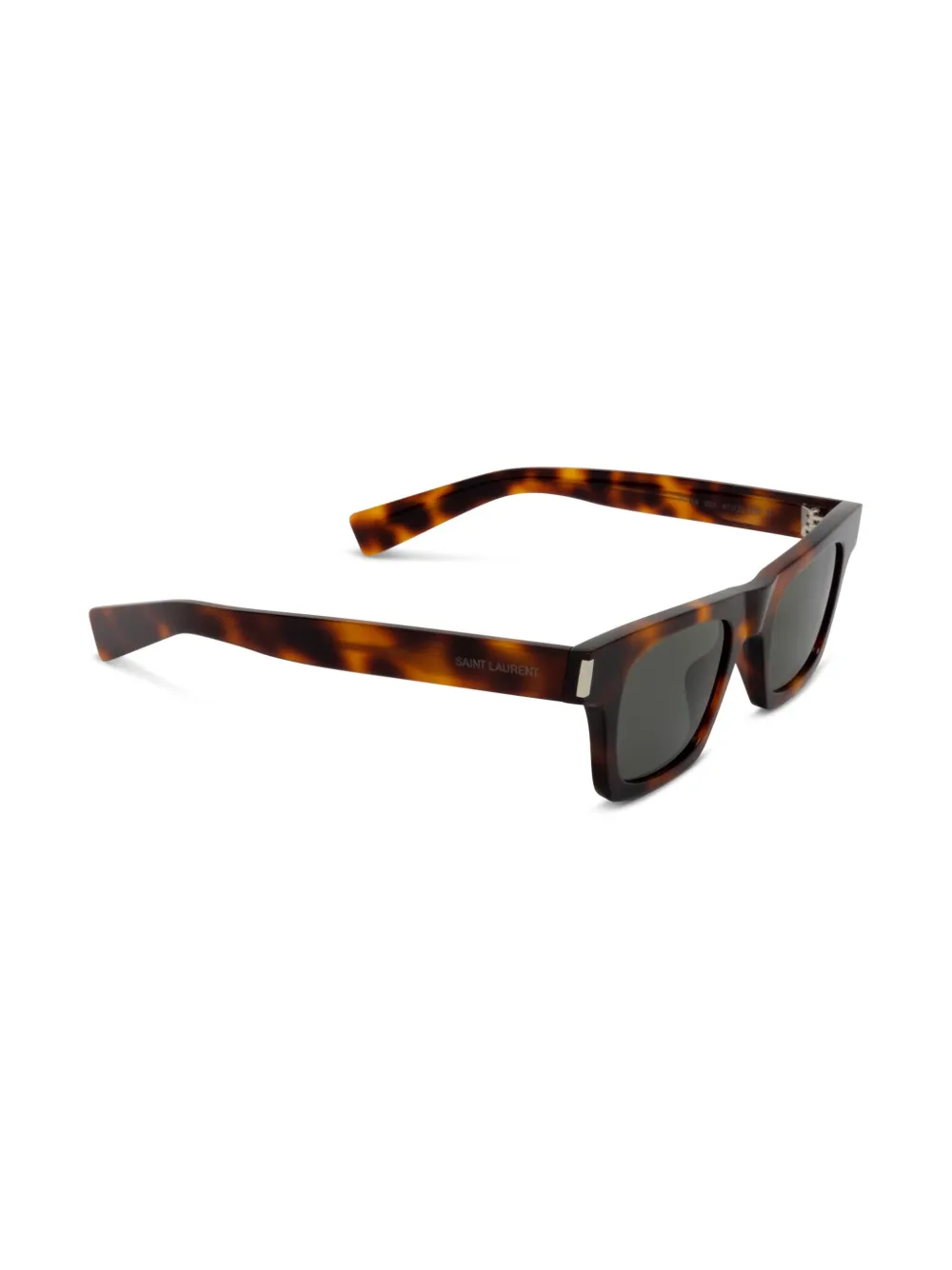 Saint Laurent Eyewear Zonnebril met logoprint Bruin