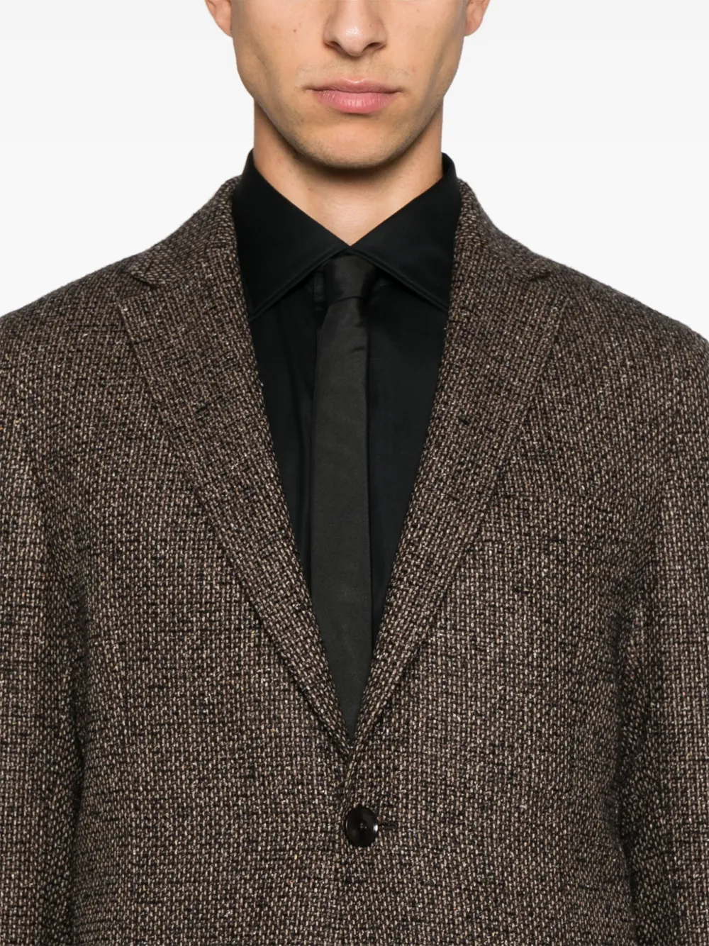 Zegna Geweven blazer Bruin