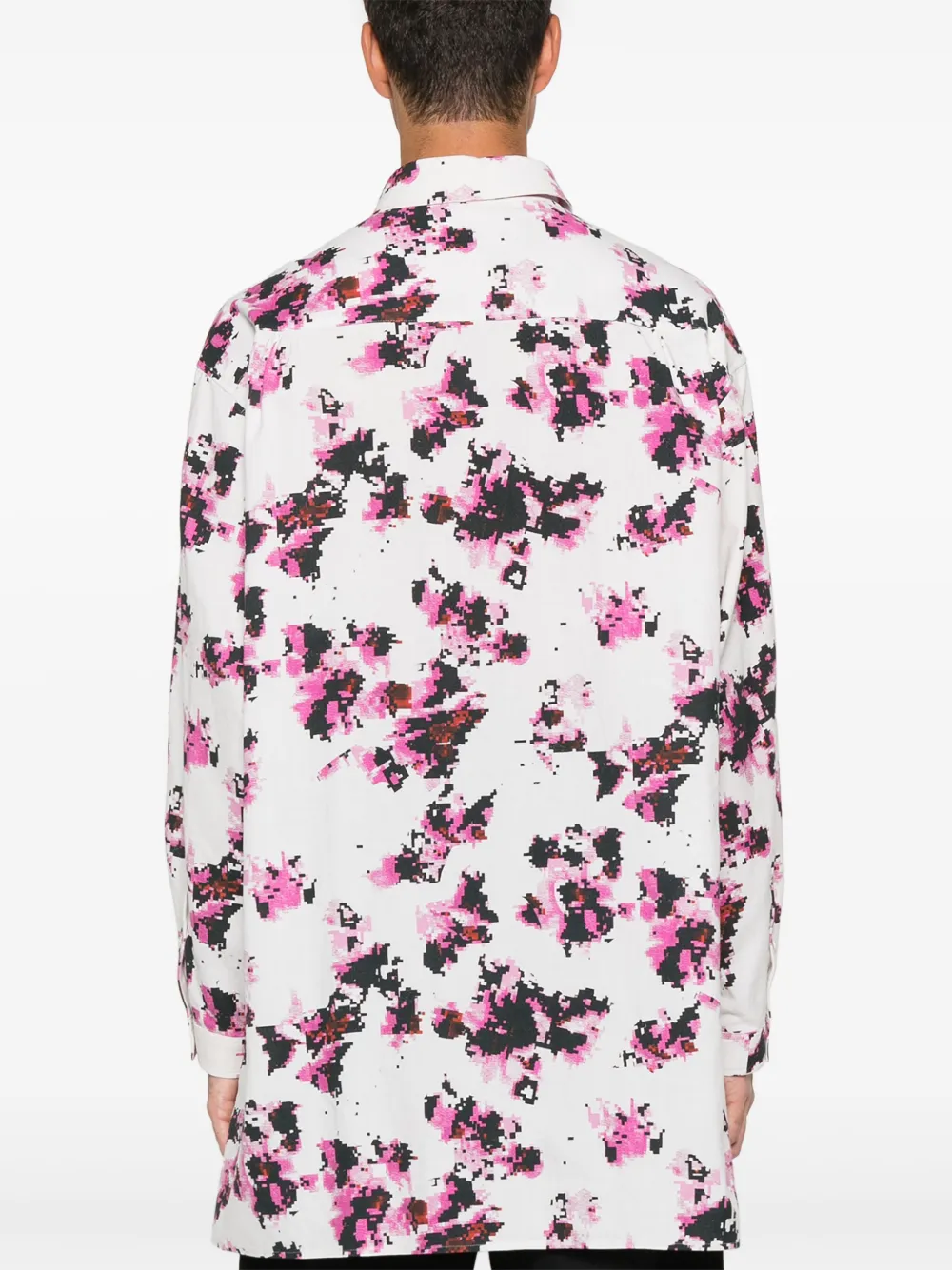 Yohji Yamamoto Khadi Flower overhemd Wit