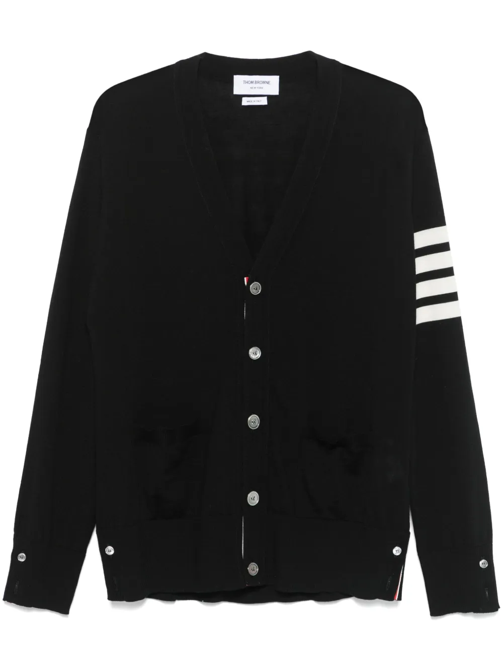 Thom Browne 4-Bar gestreept vest Zwart