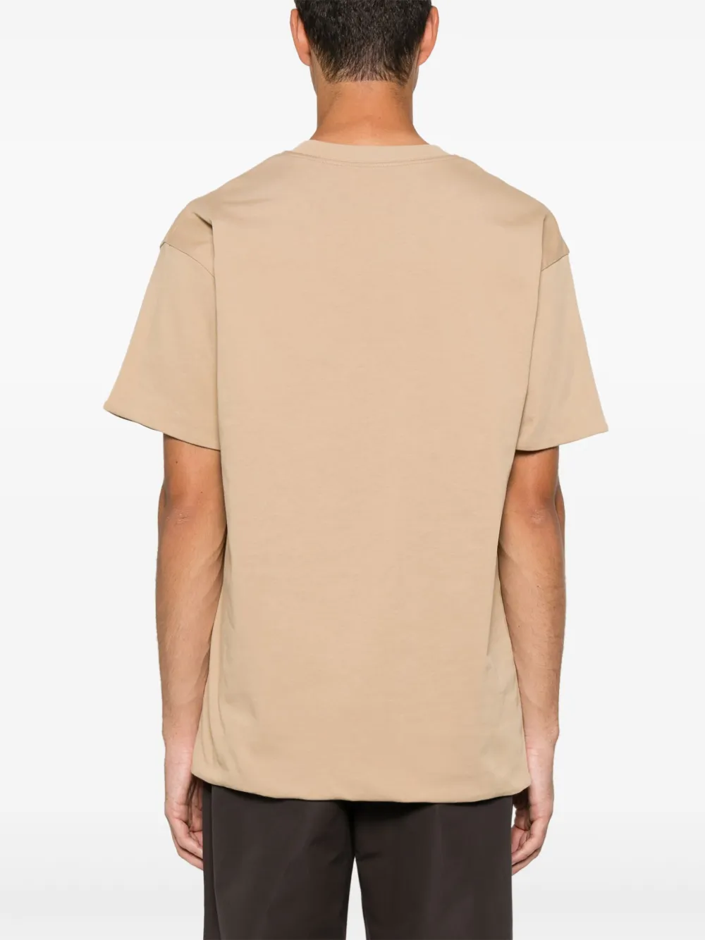 Moncler T-shirt met logopatch Beige