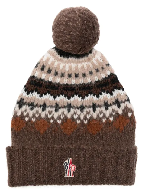 Moncler Grenoble gorro de tejido fair isle