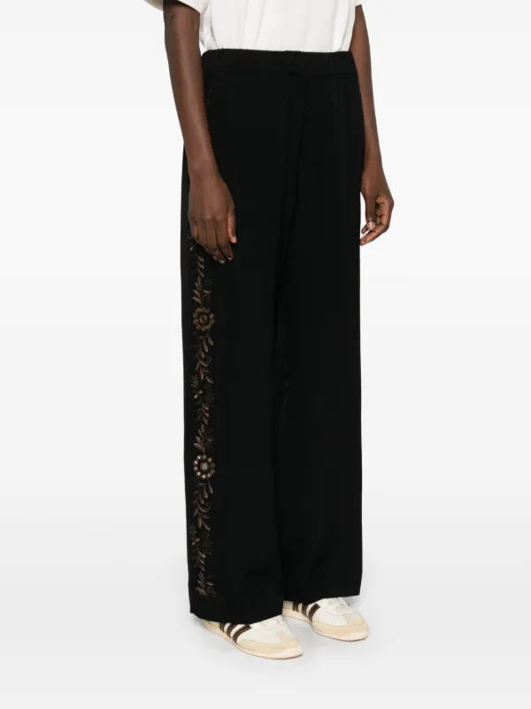 Wales Bonner Cairo Trousers | Black | FARFETCH GE