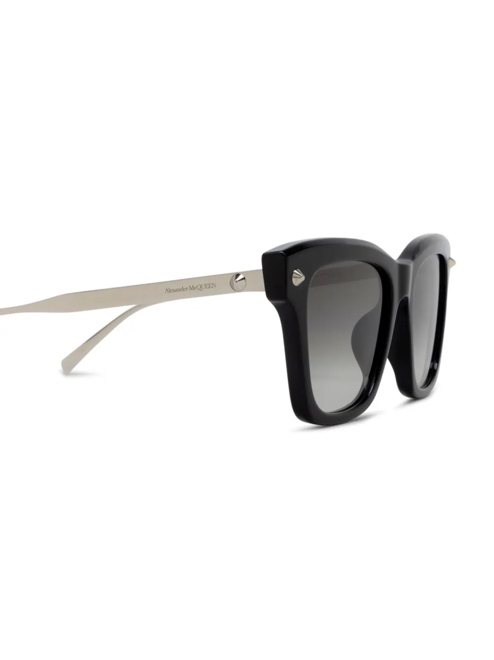 Alexander McQueen Eyewear Zonnebril met vierkant montuur Zwart