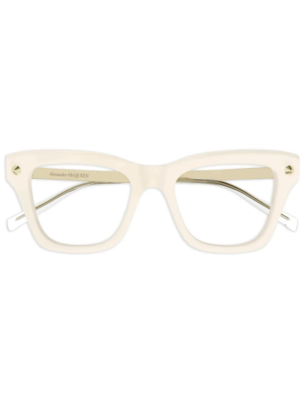 Alexander McQueen Eyewear Occhiali squadrati - Bianco