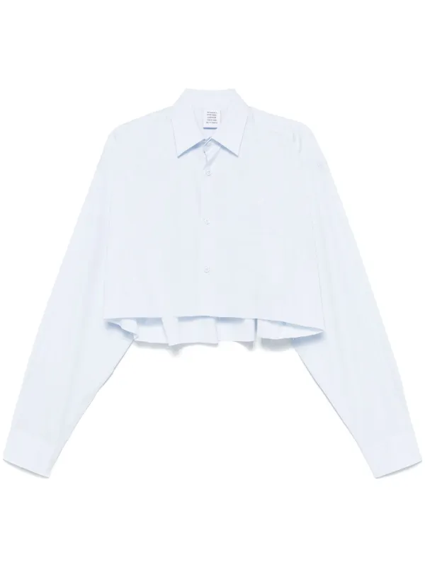 VETEMENTS モノグラム シャツ | ブルー | FARFETCH JP