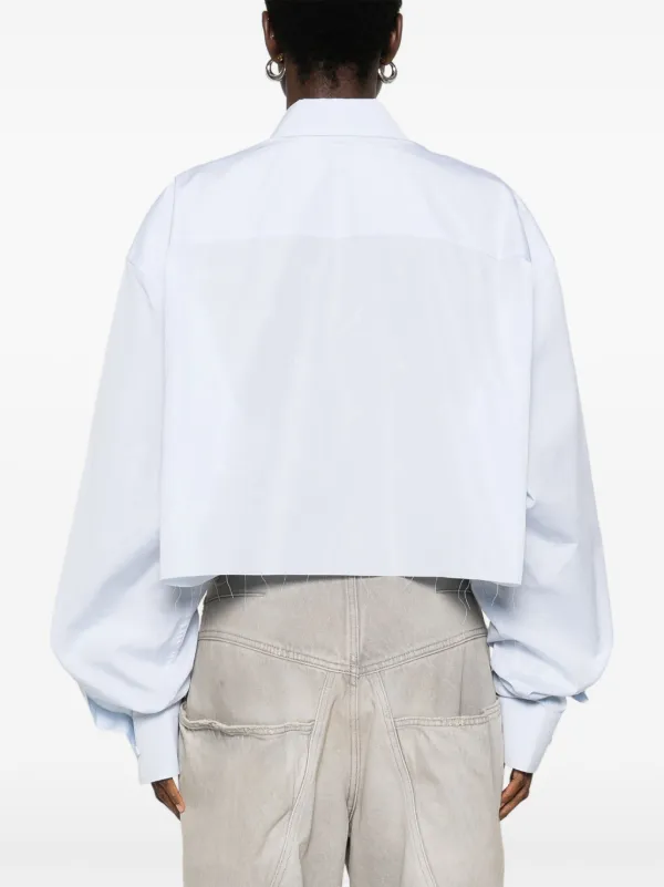 VETEMENTS モノグラム シャツ | ブルー | FARFETCH JP