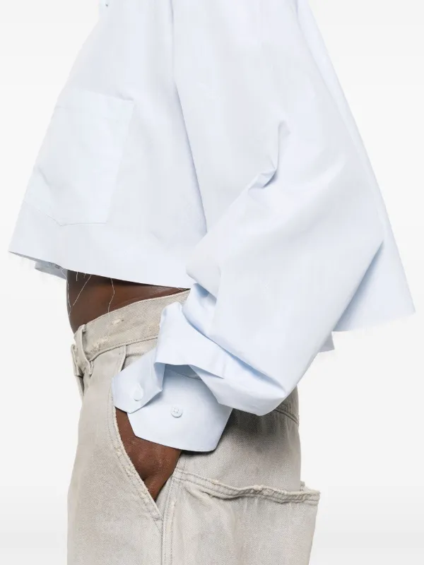 VETEMENTS モノグラム シャツ | ブルー | FARFETCH JP