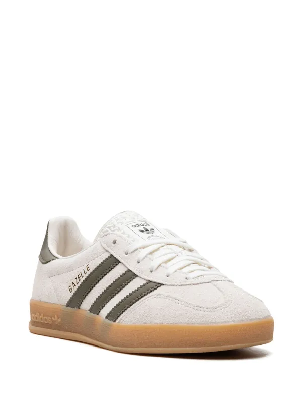 adidas gazelle silver green womens Adidas Skateboarding Gazelle ADV Ecru Tint/Focus Olive/Gum Shoes