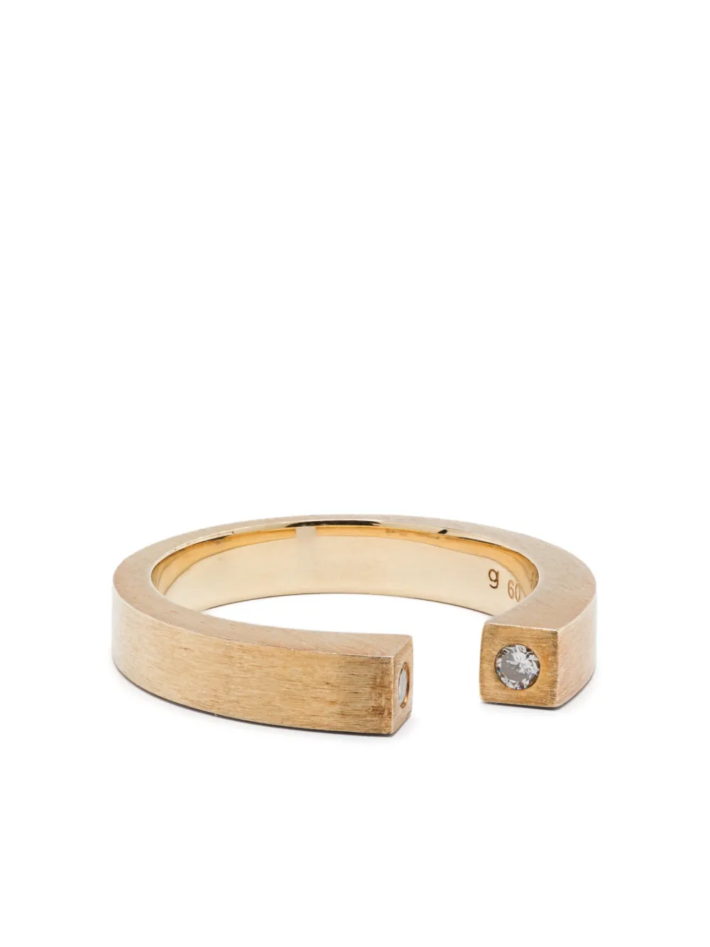Tom Wood 9K yellow gold Split diamond ring