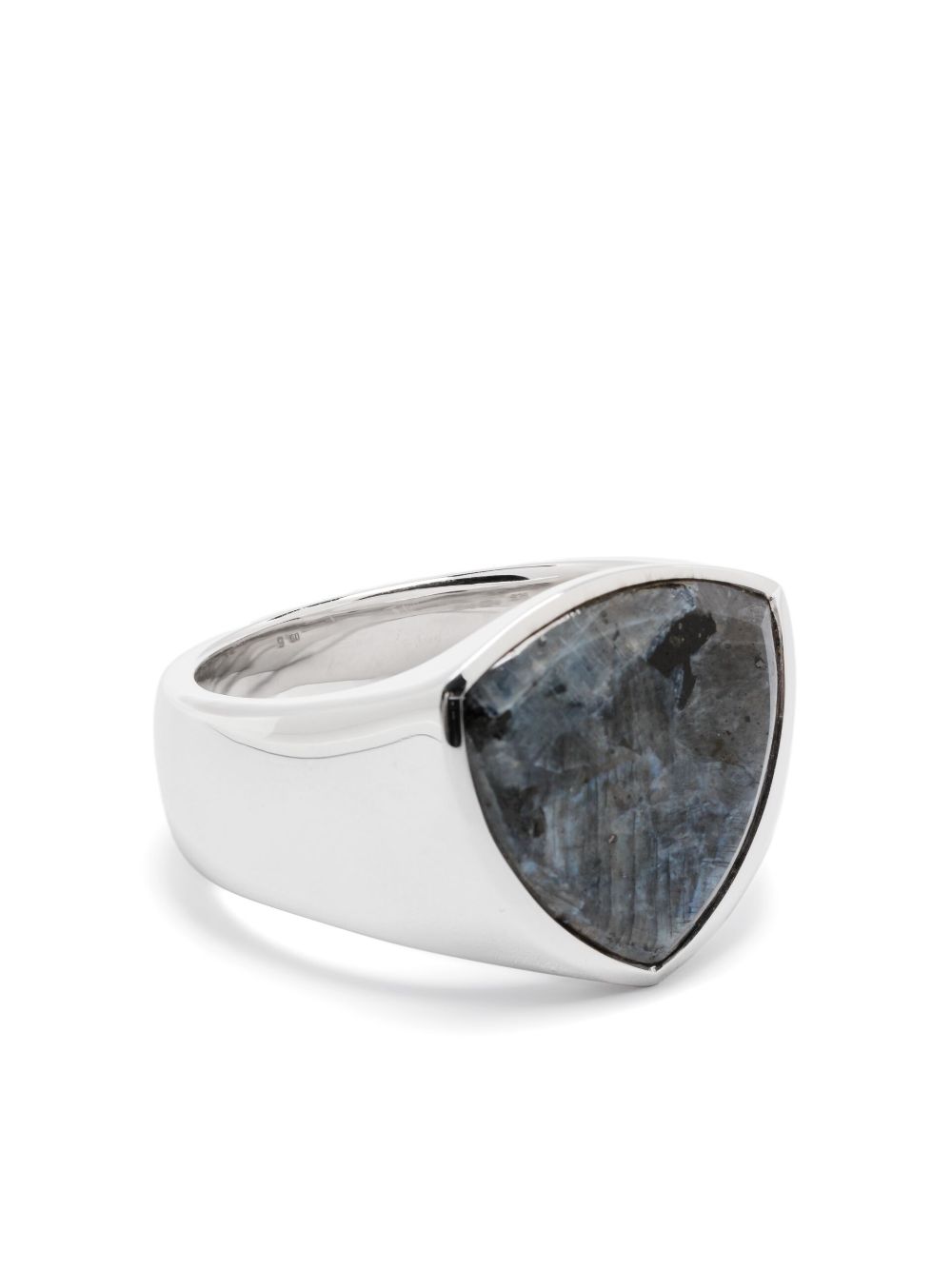 Tom Wood - Shield Larvikite ring - women - Sterling Silver - 64