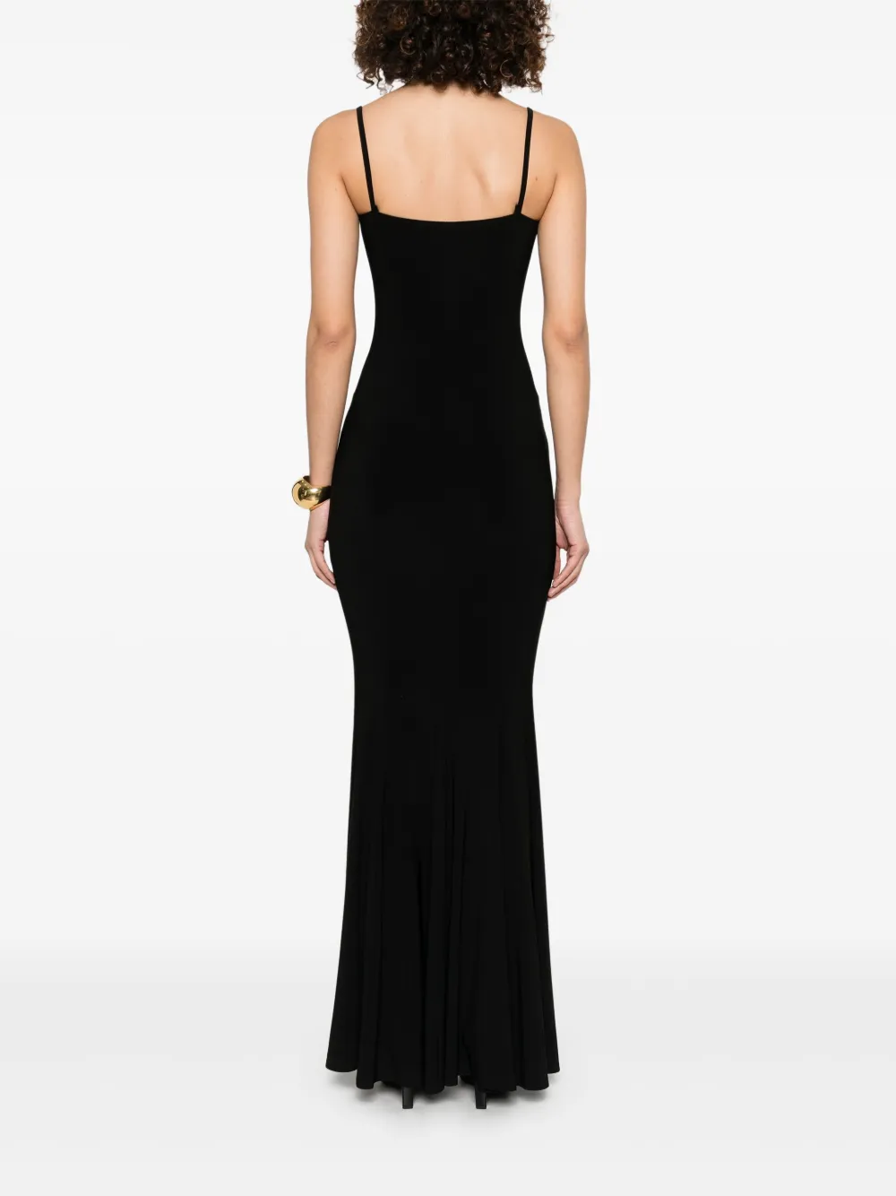 Shop Norma Kamali Underwire-cup Fishtail Gown In Black