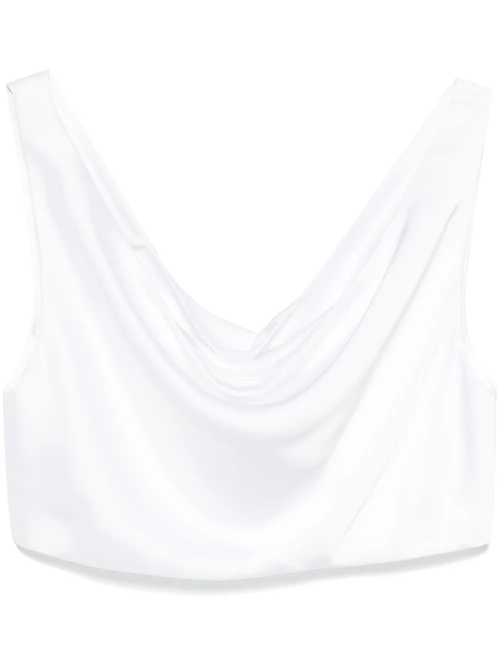 Shop Norma Kamali Maria Cropped Top In White