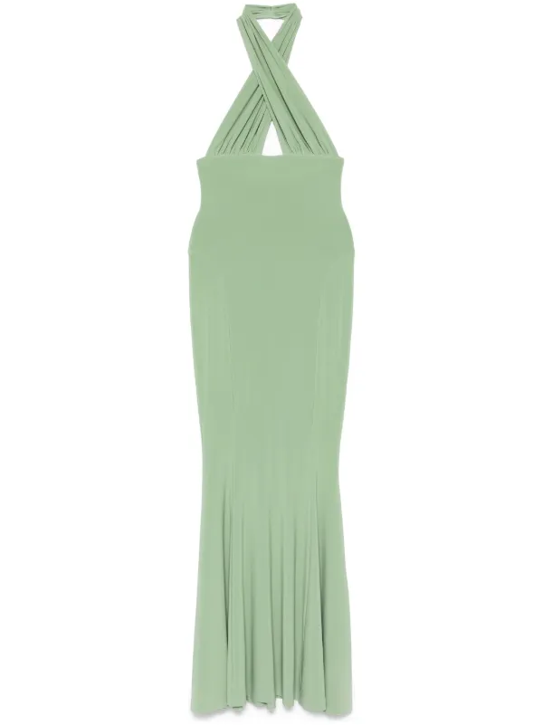 パーティードレス Norma Kamali Cross Halter Fishtail Gown 8-25-22nk13583_adef6694-592c-