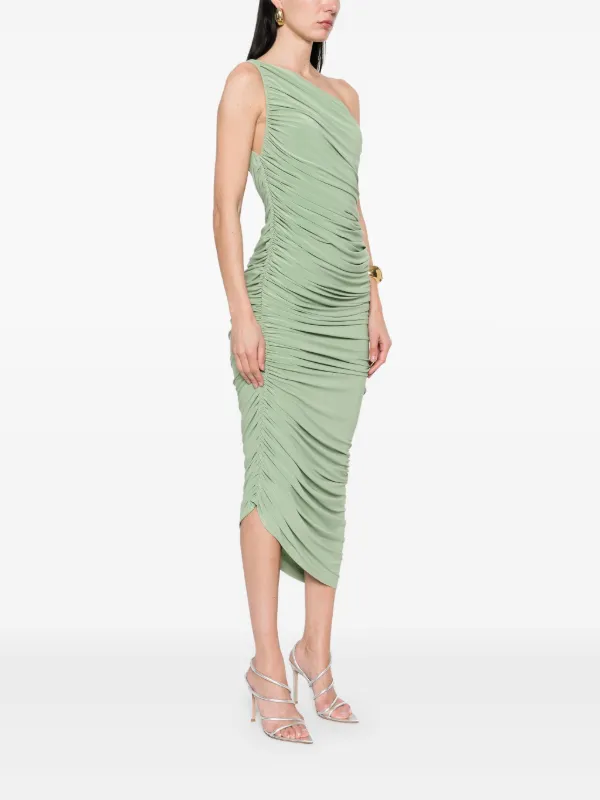 knee length dresses for ladies DIANA GOWN – Vintage Green – Norma Kamali