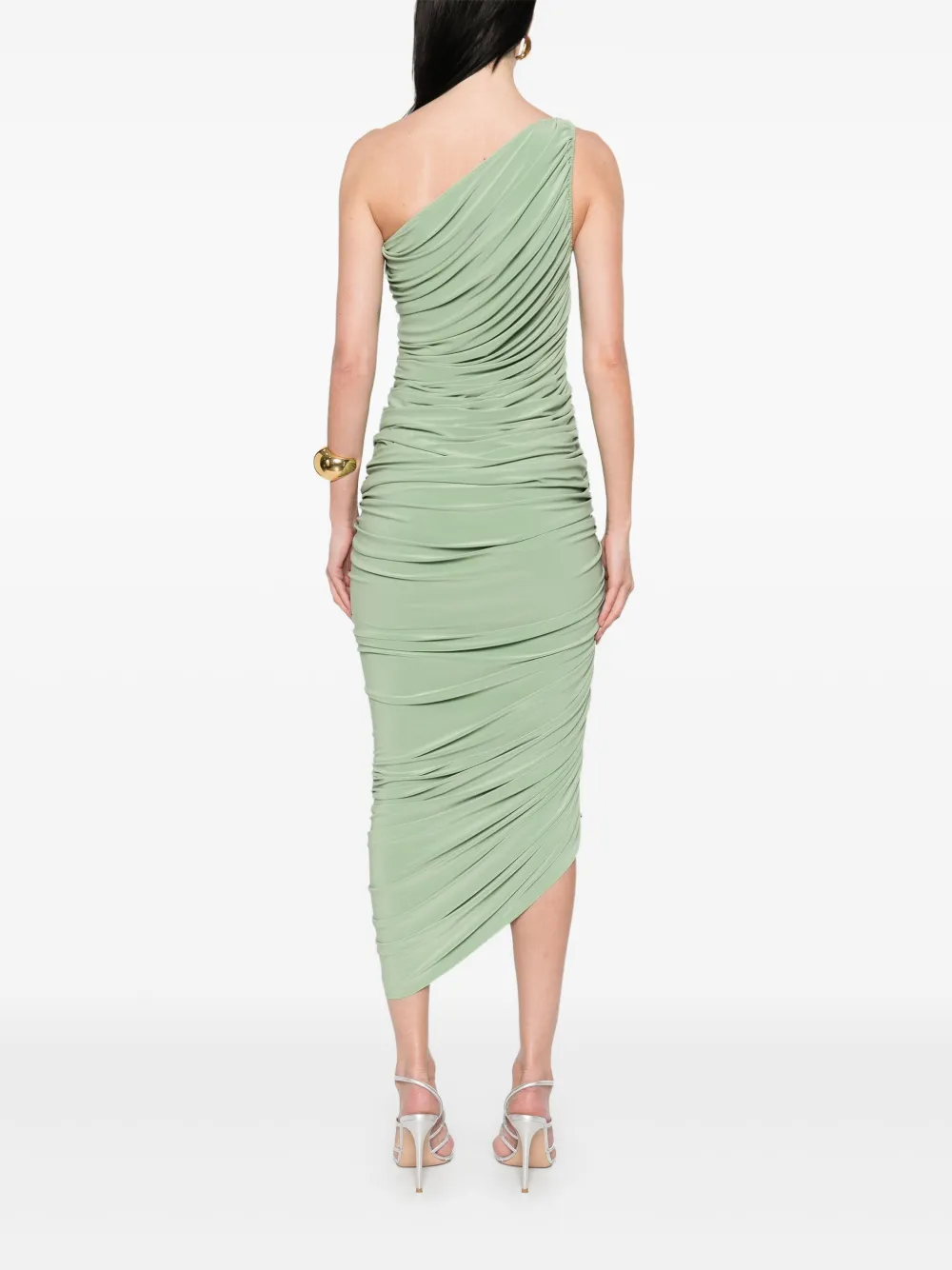 Shop Norma Kamali Diana Maxi Dress In Green
