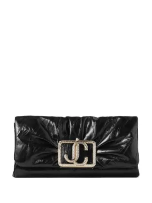 パーティーバッグ JIMMY CHOO CLEMMIE CRYSTAL CLUTCH BAG WITH CHAIN Jimmy Choo Clemmie crystal-embellished Clutch Bag | Neutrals