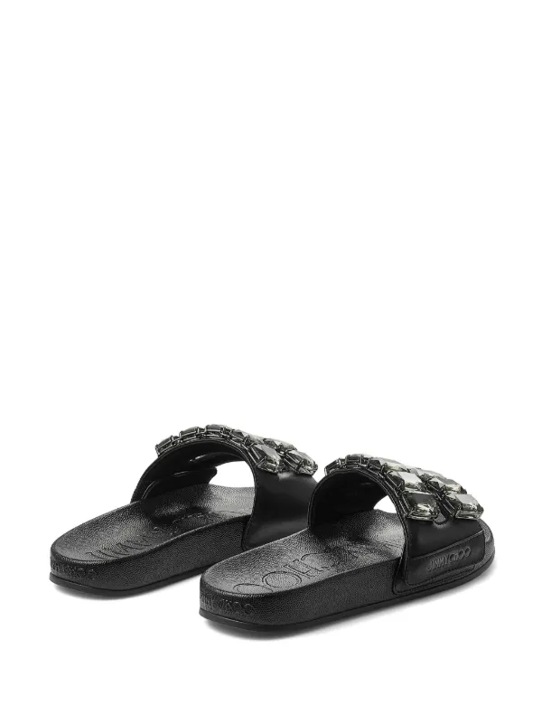 ◆正規品・新品◆Jimmy Choo  Fitz Black Jimmy Choo Fitz Slides | Black | FARFETCH