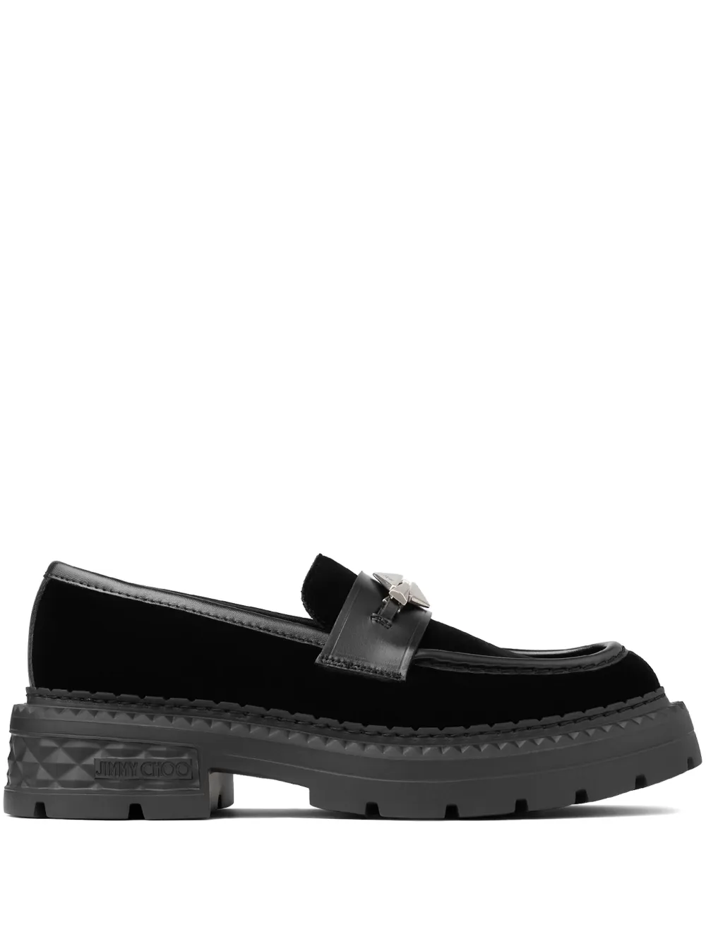 Jimmy Choo Marlow Diamond ローファー - ブラック Jimmy Choo Marlow Diamond ローファー - ブラック