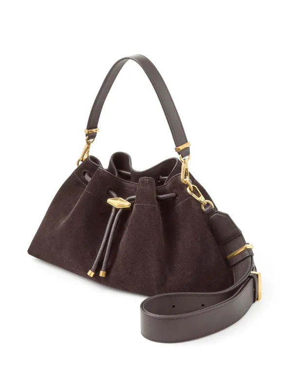 Jimmy Choo Cinch スエードショルダーバッグ M | ブラウン | FARFETCH JP