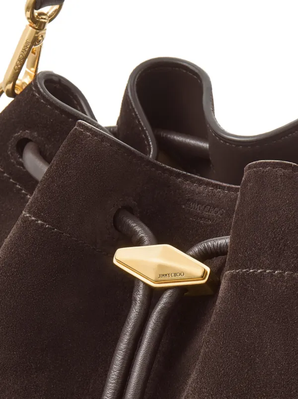 Jimmy Choo Medium Cinch Suede Shoulder Bag | Brown | FARFETCH
